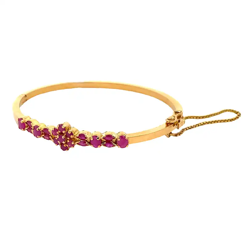 22K Gold Fashion Bangle - Free size